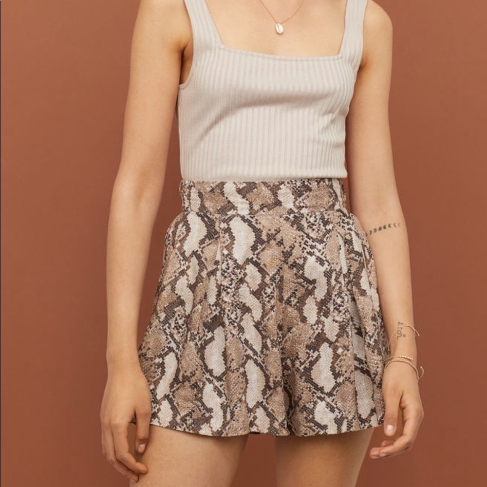 H&M Snake Skin Shorts